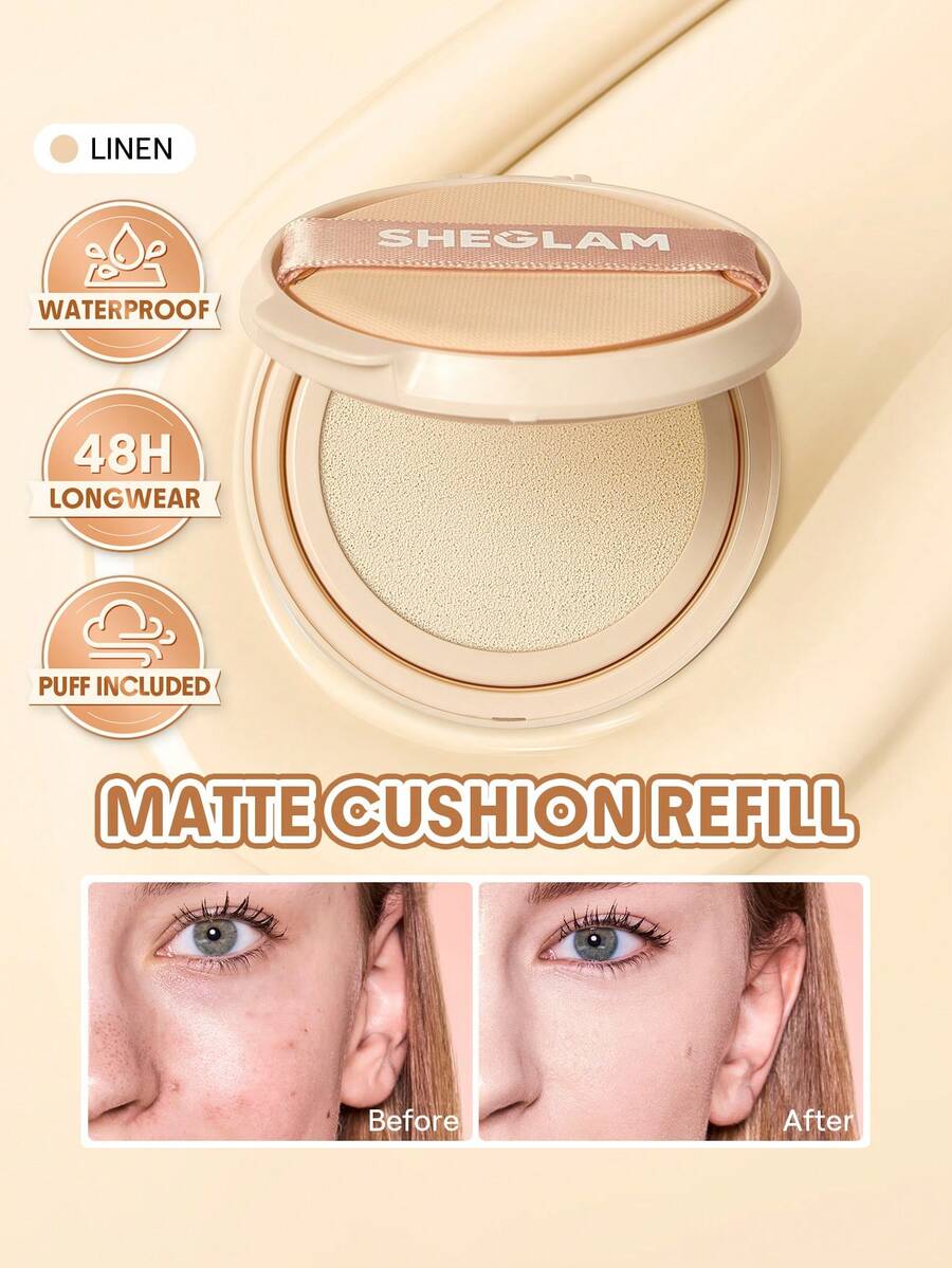 SHEGLAM Lock & Go 持久氣墊粉底(補充裝)-Linen 品牌 美容 化妝 化妝品 適合女性與女孩 完美搭配夏季春季 Y2K 時尚 流行 生日 母親節禮物 假期 派對準備就緒 最佳顏色 - Linen - 查看 1