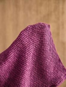 MOTF PREMIUM FRENCH RETRO EUROPEAN AND AMERICAN STYLE SLEEVELESS HOLLOW OUT KNIT TOP - Hot Pink - View 7