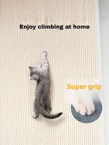 1Pc Self Adhesive Cat Scratching Pad Mat Carpet Couch Furniture Protector Pet Scratch Toy Cat Scratch Trainer Self Stick Scratch Board For Home Living Room Sofa Protection Must Have For Cat - 200cm X 40cm - View 2