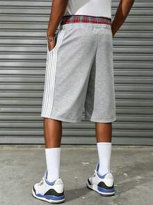 PAVTROS Quần thể thao nam casual phong cách đường phố, quần ngắn dệt kim với cạp chun và dây rút, kiểu dáng streetwear với khẩu hiệu tối giản "Los Angeles", phù hợp cho mặc hàng ngày, phối đồ thời trang, đi học, hoạt động ngoài trời, các dịp casual và thể thao, quà tặng ngày lễ/quà tặng bạn trai. - Xám - Xem 6