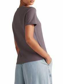 Calvin Klein Classic Women's T-Shirts Coal - Coal - View 3