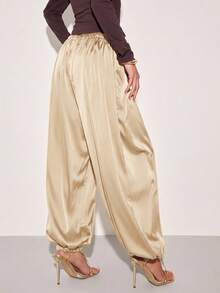 COSMINA Women's Solid Color Casual Pants - Khaki - View 2