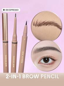 SHEGLAM Brows On Demand 二合一眉筆-濃縮咖啡防水液體眉筆防汗防油眉毛填充勾勒眉毛霜凝膠化妝品眉毛 品牌 美容 化妝 化妝品 適合女性與女孩 完美搭配夏季春季 Y2K 時尚 流行 生日 母親節禮物 假期 派對準備就緒 最佳顏色 - Espresso - 查看 1