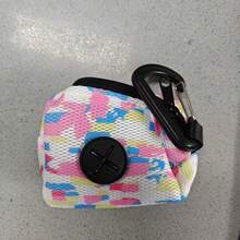 1pc Pet Walking Printed Trash Bag Dispenser, Fashion Dog Poop Clean-Up Bags, Leash Clip On Waste Bag Holder - Multicolor - View 12