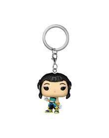 Funko 1个黑色双马尾卡通表演者乙烯基人偶钥匙扣，10.2厘米口袋大小吊坠，带金属环和扣环，盒装收藏品，可作为钱包、钥匙或架子展示配件 - 彩色 - 查看 5