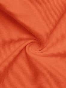 Slaydiva Casual Basic Racerback Sleeveless Deep V-Neck Ribbed Camisole,Summer Top - Orange - View 7