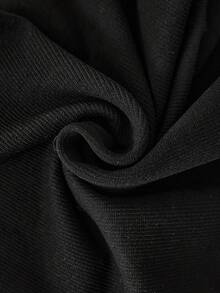 Lazeform Mono De Bodycon Con Correa De Espagueti De Color Sólido Para Mujeres - Negro - Ver 7