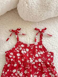 SHEIN 新生女宝宝可爱夏季碎花连体衣 - 彩色 - 查看 4