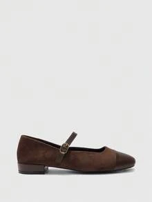 CUCCOO BIZCHIC Women's Daily Commute Casual Versatile Solid Color Splicing High Heels - Brown - View 3