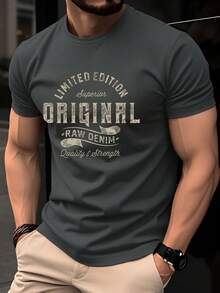 Manfinity Dauomo Men's Casual Printed Round Neck T-Shirt, Summer - Multicolor - View 1