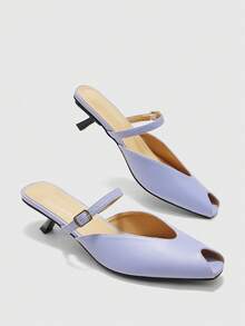 CUCCOO BIZCHIC Women's Daily Commute Peep Toe Stiletto With Shoes - Violet - View 6
