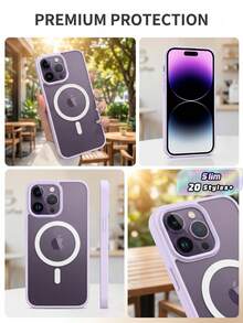 Transparent Magnetic Phone Case, Compatible With IP 17 Pro Max, 16, 15, 14, 13 Pro Plus Max, Apple IP Air. Shock-Absorbing Protective Cover. - White - View 2