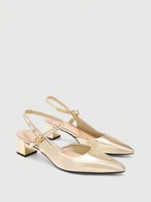 CUCCOO BIZCHIC Giày sandal cao gót dành cho nữ - Vàng - Xem 5