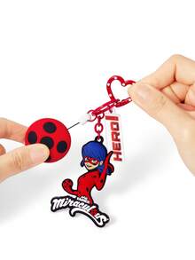 Miraculous Ladybug X SHEIN Decorative Keychain, Bag Hanger - Red - View 2