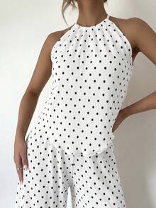Siren Gaze Bộ đồ cotton kẻ sọc mùa hè mới dành cho nữ - Màu be - Xem 5