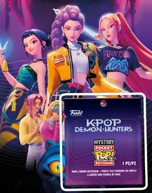 K-Pop恶魔猎人神秘Funko Pop！Rumi、Mira、Zoey、Jinu和Derpy钥匙扣（盲盒包装） - 彩色 - 查看 3
