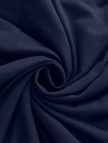 Cravure Vestido ajustado fruncido de talla grande - Azul Marino - Ver 3