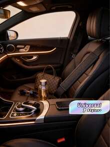 MEIKAXIU 1 Buah Pelindung Sabuk Pengaman Mobil Kulit PU Timbul, Aksesori Dekoratif Interior Mobil Universal, Sepanjang Musim, Aksesori Mobil - satu ukuran cocok untuk semua - View 2