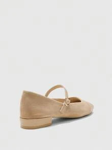 CUCCOO BIZCHIC Women's Daily Commute Casual Versatile Solid Color Splicing High Heels - Apricot - View 4