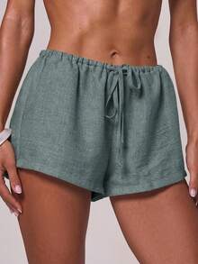 MUSERA Women Shorts Vacation Holiday Airport Spring Summer Pants - Green - View 5