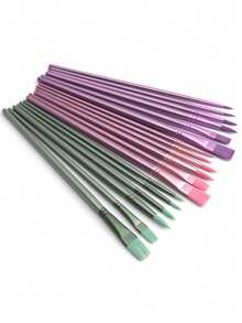 4/6/10 Stücke Premium Nylon Pinselset - vielseitige Formen & Größen für Öl-, Acryl-, Aquarellmalerei - ideal für DIY Kunstprojekte, Weihnachten, Halloween, Thanksgiving Bastelzubehör - Mehrfarbig - Übersicht 5