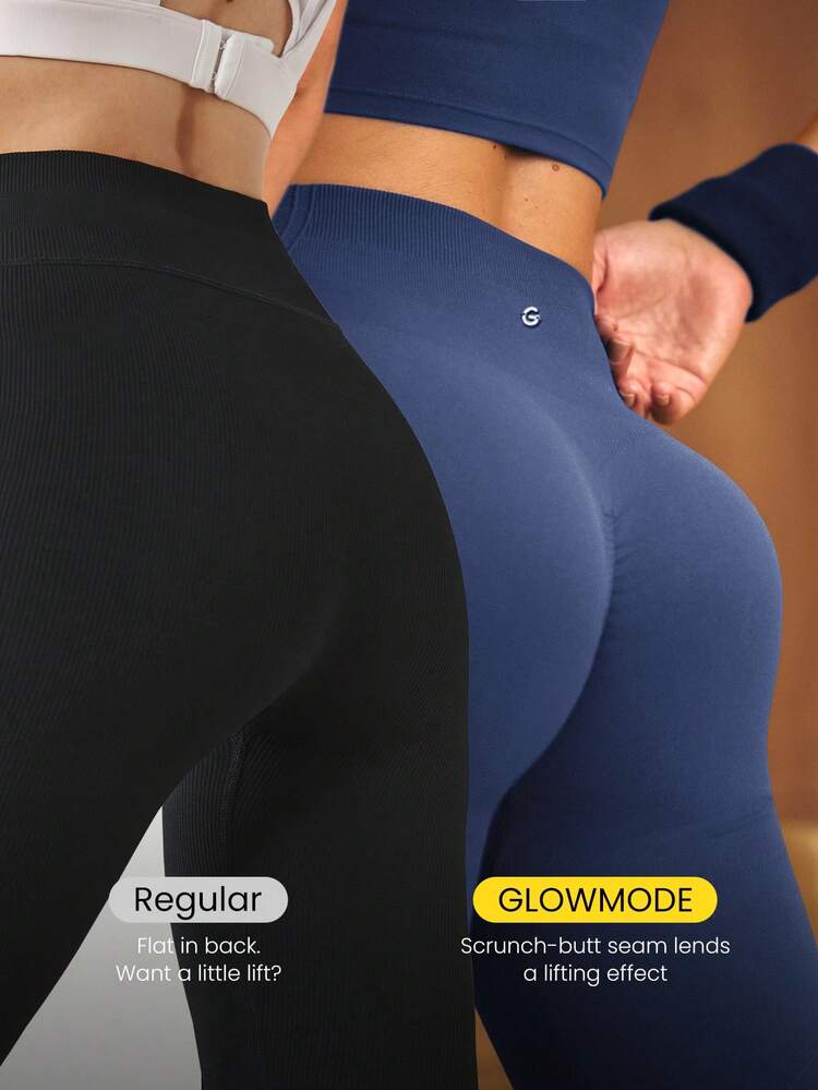 21" Seamless Tummy Control Scrunch Butt Leggings
