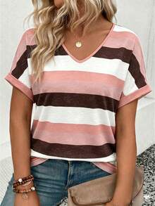 EMERY ROSE Plus Size T-Shirts - Multicolor - View 1
