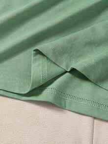 NostaNoir Plain Crew Neck T-Shirt - 薄荷綠 - 查看 5