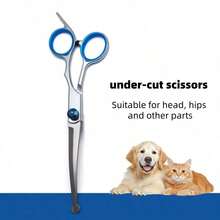 Pet Scissors Beauty Tool Set, Professional Hair Trimming Scissors For Dogs, Curved Scissors, Dog Teddy Hair Trimming And Haircutting Scissors - Multicolor - View 11