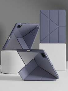 Transparent Acrylic Case Compatible With Ipad Air 11 13 M2 2025 M3 Support Multi Angles Folding Y-Shaped Stand Cover Compatible A16 11th 2024 Air 5 Air 4 10.9 9th 8th 7th 10.2 5th 6th 9.7 10th Gen 2021 Pro 11 12.9 Mini6 7with Pencil Holder, Auto Wake/Sleep-Purple - Lavender purple - View 17