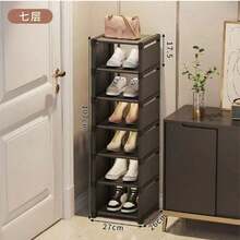 1 chiếc kệ giày có thể tháo rời 3/4/5/6/7 tầng, màu đen trắng, dễ lắp ráp, chống bụi và chống nước, tủ giày dung tích lớn cho gia đình - Nhiều màu - Xem 18