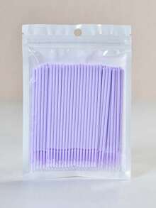 100Pcs Disposable Micro Brush Lash Remover Swabs, Extended Lash Extension Cleaning Sticks, Bagged Tool Set - Multicolor - View 14