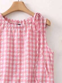 GlowEve CURVE New Arrival Spring/Summer Plus Size Women Vacation Casual Style Printed Camisole And Tank Top - Watermelon Pink - View 3