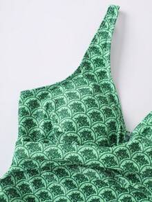 Travachic Women's Printed Drawstring Tie Tankini Swimsuit Set - Multicolor - View 7