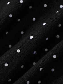 Livesso Áo camisole mùa hè dành cho nữ, ôm sát, xếp ly, dây thun, cổ tròn. - Đen và trắng - Xem 6
