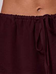 MUSERA Women Shorts Vacation Holiday Airport Spring Summer Pants - Burgundy - View 6