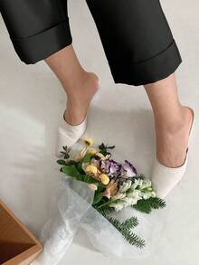 DAZY Casual Plain Straight Leg Trousers,Women Dress Pants Fall - Black - View 5