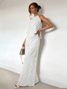Siren Gaze Bộ đồ cotton kẻ sọc mùa hè mới dành cho nữ - Màu be - Xem 3