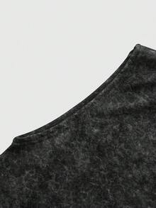 PAVTROS Áo vest nam không tay rách rưới, áo crop top dáng rộng, phong cách vintage Mỹ rách rưới, phong cách đường phố mùa hè, thời trang đường phố, trang phục công sở, dáng suông, quà tặng ngày lễ, món quà tốt nhất cho bạn trai/chồng. - màu đen - Xem 8