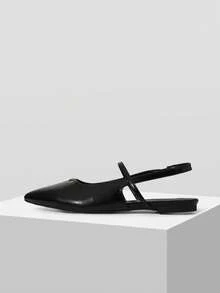 MOTF ZAPATOS PLANOS SIN ESPALDA MINIMALISTAS PARA MUJER - Negro - Ver 2