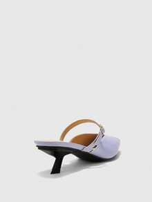 CUCCOO BIZCHIC Women's Daily Commute Peep Toe Stiletto With Shoes - Violet - View 2