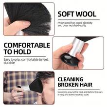1/2/5pcs/Set Professional Salon Hair Brushes, Including Broom, Hairdressing Tools, Thinning Comb, Soft Fiber Brush, Suitable For Haircut And Cleaning - Multicolor - View 6