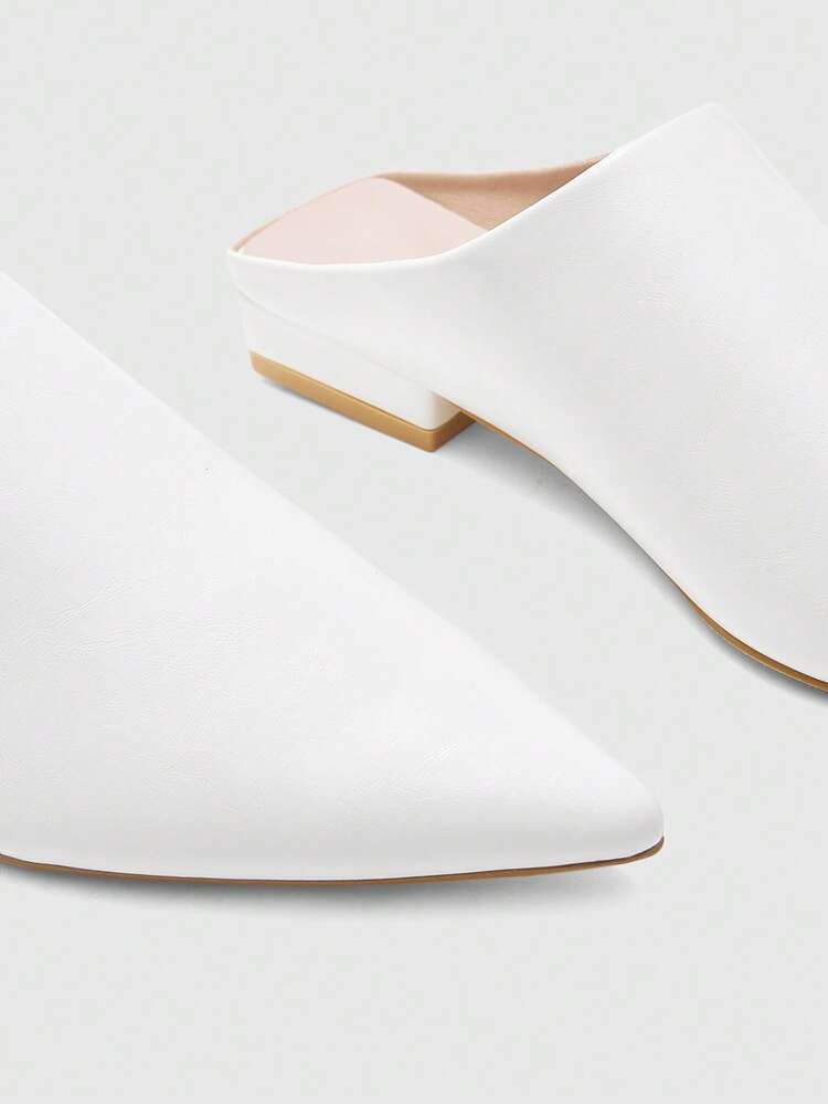 CUCCOO BIZCHIC Women's Shoes Flat White Versatile Mullers