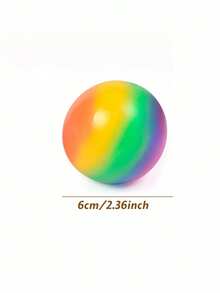POKOJA LAND 1 Pc Of The Giant Rainbow Stress-Relieving Ball - Multi-Color Squeezable Sensory Toy, A Novel Stress-Relieving Toy, Suitable For Children, Teenagers And Adults - Multicolor - View 4