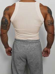 Gym Rark 男士運動背心，戶外跑步健身休閒，健身房，度假 - 白色 - 查看 2