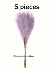 5/10/20/30 Stems Artificial Pampas Grass - Fluffy Grey Lavender Faux Bunny Tails For Wedding Bouquet, Home Decor, Fall & Seasonal Arrangements - Purple - View 11