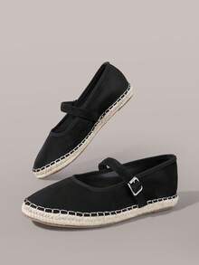 Styleloop Giày đế xuồng và sandal đế cao dành cho nữ - màu đen - Xem 4