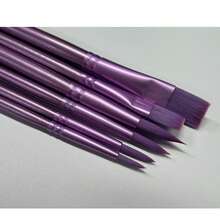4/6/10 Stücke Premium Nylon Pinselset - vielseitige Formen & Größen für Öl-, Acryl-, Aquarellmalerei - ideal für DIY Kunstprojekte, Weihnachten, Halloween, Thanksgiving Bastelzubehör - Mehrfarbig - Übersicht 9