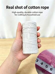 Cuerda de macramé de 2 mm x 100 m, cuerda retorcida colorida, cuerda de algodón, hilo de macramé para colgar en la pared, colgar plantas, manualidades, proyectos de decoración DIY - Multicolor - Ver 5