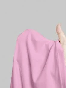 SHEIN MOD 加大码白色蕾丝水钻装饰高领T恤 - 粉色 - 查看 7